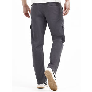 Pantalon cargo de style jogger pour homme, avec poignets élastiques, taille à cordon de serrage, coupe athlétique, pantalon utilitaire de haute qualité - Product Image 4