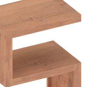 Petite table d'appoint en teck massif brun avec incrustations décoratives, tables consoles - Product Image 6