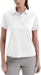 Polo de golf en tissu à séchage rapide pour femme, logo personnalisé, polo homme/femme, T-shirt de travail d'été pour équipe, brodé - Product Image 2