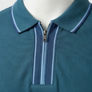 Chemise polo à manches courtes pour homme, personnalisée, demi-zip, en coton, grande taille, décontractée, pour l'été, de qualité supérieure, vêtements de sport - Product Image 4