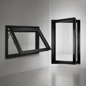 Ventana Moderna de Aluminio con Marco Negro y Vidrio Ventilado para Construcción de Viviendas - Product Image 3