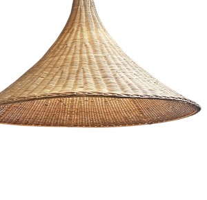 Lámpara Colgante de Ratán Sostenible, Estilo Trompeta, Moderna y Orgánica, para Cafetería o Bar - Product Image 4