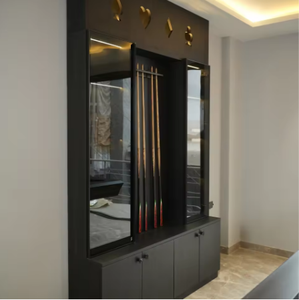 ตู้บาร์ไม้สักแท้คุณภาพพรีเมียม พร้อมช่องเก็บไวน์ Argmac และบานประตูแบบเรียบหรู สำหรับบ้านและพื้นที่พักผ่อน - Product Image 3