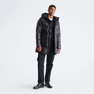 Solid International <b>Men's</b> Stylish <b>Longline</b> Winter Parka Premium Quality Quilted Padded 70% Reversible Eco-Friendly <b>Puffer</b> Jacket - Product Image 5