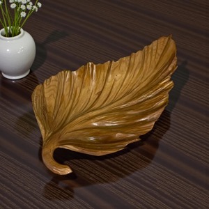 Minimalist Wooden Leaf Plate For Organizer Uses Elegant Multi Purpose <b>Tray</b> Keys Jewelry Coins And <b>Small</b> Essentials Storage - Product Image 5