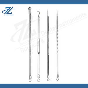 Offre Spéciale : Kit de 4 Pinceaux Extracteurs de Points Noirs et Comédons en Acier Inoxydable Courbé, Aiguilles Anti-Acné, Outil de Beauté pour Soins Quotidiens du Visage - Product Image 3