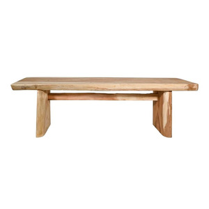 Mesa larga de madera de suar con color natural para uso en interiores y exteriores - Product Image 4
