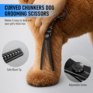 Premium Pet Grooming <b>Scissors</b> Set – Made from High-Quality Stainless Steel, Professional <b>Dog</b> & Cat Hair Cutting Kit with Case - Product Image 6