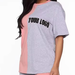 Camiseta de Mujer Transpirable y Ecológica, Estilo Invernal, 100% Algodón, Color Sólido, Cuello Redondo, Manga Corta, Informal, Personalizable - Product Image 1