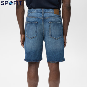 กางเกงยีนส์ขาสั้นผู้ชายแฟชั่นขาดๆ ระบายอากาศดี สไตล์สตรีทแวร์ สีซีดแบบซันเฟด ราคาถูก ขายส่ง รับสั่งทำ - Product Image 2