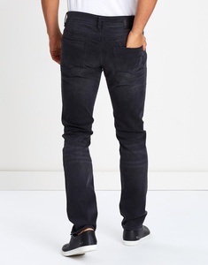 Jean droit délavé taille mi-haute OEM, coupe ample, style décontracté d'été, 100 % coton, blanc, effet vieilli, imperméable, grandes tailles - Product Image 2