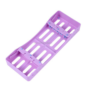 Bandeja de esterilización dental para 5 instrumentos, de plástico autoclavable con agarres de silicona, para clínicas dentales, mayorista líder - Product Image 1