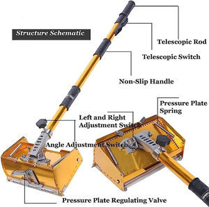 Boîte de Finition Plate pour Plaques de Plâtre avec Poignée 10 Pouces, Outils de Plaques de Plâtre, Ponceuse à Plâtre Réglable 120 avec Ponceuse Murale - Product Image 4