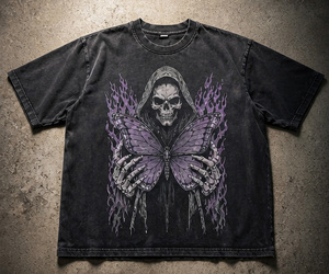 T-shirt graphique vintage délavé personnalisé pour homme, coupe oversize, 100 % coton, streetwear, impression DTG, tissu épais, vêtement urbain décontracté - Product Image 1