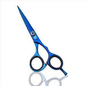 Ciseaux de coiffure professionnels Morje en acier inoxydable bleu à manche long et pointe affûtée pour droitiers, taille 28 - Product Image 2