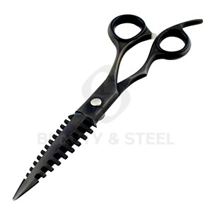 Tijeras Profesionales de Titanio Azules para Cortar el Cabello con Diseño de Huella de Pata y Tornillo Ajustable de Tensión Dorado - Product Image 6