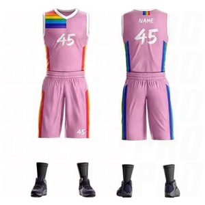 Ensemble d'uniformes de basketball réversibles sans manches en mesh, respirant, séchage rapide, léger, maillot d'équipe par sublimation, vente en gros, unisexe - Product Image 4