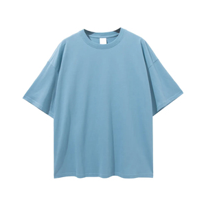 High Quality Men's Sporty Casual T-Shirts 2026 Solid Color Short Sleeve Oversized Breathable Moisture Wicking Eco-Friendly Acid - Product Image 5