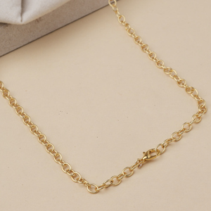 Brass Gold Plated Handcrafted <b>Statement</b> <b>Necklace</b> Natural Stone Geometric Pendant Women's Bohemia Party Jewelry Link Chain Design - Product Image 3