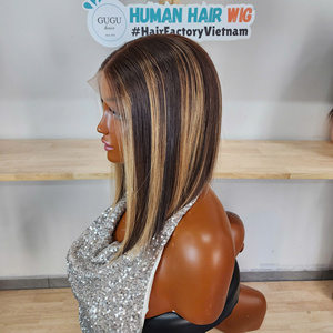 Peluca Bob sin pegamento con reflejos, extensiones de cabello sin enredos ni caída, con precio mayorista, tejidos y pelucas para mujeres afroamericanas - Product Image 3