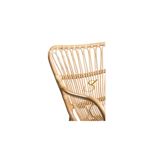 Silla de Comedor Dune de Ratán Natural con Respaldo Curvo – Silla Tejida a Mano para Interiores y Mobiliario de Cafetería - Product Image 4