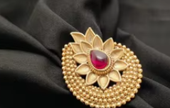 Elegante y moderno hermoso acabado antiguo anillo ajustable en oro pulido anillo de dedo ajustable para mujeres y niñas ropa de fiesta - Product Image 2