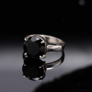 แหวนสปิเนลสีดำธรรมชาติ เงินแท้ 925 รับรองโดย IGI คุณภาพสูง ดีไซน์วินเทจ เรียบหรู งานแฮนด์เมด เครื่องประดับสำหรับผู้หญิง - Product Image 6