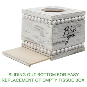 Rustic <b>Pine</b> Wood Tissue <b>Box</b> Cover Distressed Farmhouse Wholesale Aqdus Saleem - Product Image 6