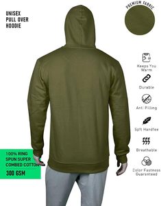 Lightweight Unisex <b>Hoodie</b> with Smooth Ring Spun Cotton Blend Material Custom Print Friendly Surface Casual Sweatshirt Designed - Product Image 2