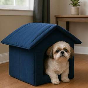 Casa para Mascotas Pequeñas y Medianas, Cama Interior Suave y Cálida para Perros, No Desmontable, Disponible en 3 Tamaños - Product Image 1