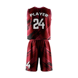 Conjunto de Camiseta de Baloncesto y Pantalones Cortos con Cordón Ajustable, Personalizado con Nombre de Equipo, Impresión por Transferencia de Calor, 100% Poliéster, Uniforme Transpirable - Product Image 6