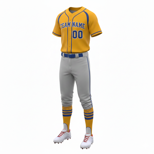 Maillot de baseball personnalisable respirant à col en V et pantalon uniforme – Vêtements de sport sublimés imprimés de haute qualité - Product Image 4