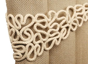 Cotton Rope Curtain Tiebacks: Cottage Chic Drapery Decor - Product Image 3