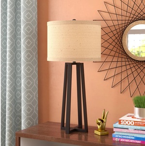Lámpara de Mesa de Metal Estilo Rústico con Pantalla de Ratán Natural Tejida a Mano, Base de Hierro Resistente, Iluminación Ambiental Cálida para Interiores Acogedores - Product Image 6