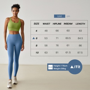 High Quality Training Wear Women's Clothing Wholesale v Cut <b>Back</b> Scrunch Stretch Soft Fitness Leggings High Waist Yoga Leggings - Product Image 3