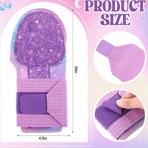 Guantes de Béisbol WARPRO INDUSTRY con Protección de Palma Morada Brillante, Duraderos, para Lanzar con la Mano Derecha, Correa Ajustable, Dedos Descubiertos, Tejido de Punto - Product Image 4