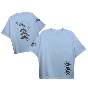 Camiseta de Manga Corta Beige Extra Grande para Hombre, Cuello Alto, Estampado Digital, Formal, 100% Algodón Tejido - Product Image 4