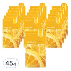 Mascarilla Esencial Tonificante Mediheal Vita, Paquete de 45 Unidades de 20ml, en Formato de Lámina, Hidratante con Vitamina C, Ingredientes Veganos, 1 Paquete con Descuento - Product Image 1