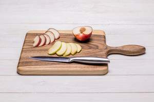 Tabla de cortar rectangular con mango de madera rústica, 1.3 cm de grosor, fácil de limpiar - Product Image 5