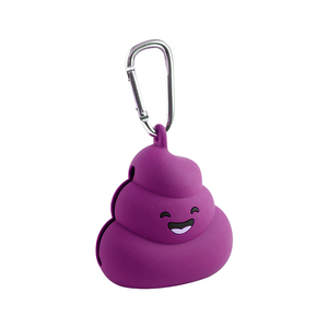 Porte-sac à déjections pour animaux de compagnie en silicone avec mousqueton, design original, taille standard - Product Image 4