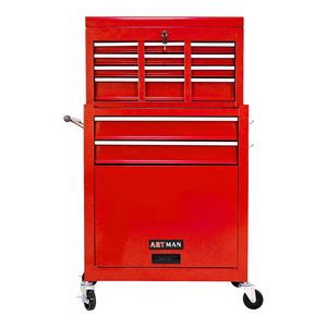 High Capacity 8-Drawer <b>Rolling</b> <b>Tool</b> Chest with Wheels RED-Convenient <b>Tool</b> Storage Cabinet - Product Image 2