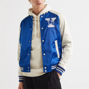 แจ็คเก็ต Letterman แบบขายส่ง แขนหนังเทียม สำหรับแบรนด์แฟชั่นระดับไฮเอนด์ราคาประหยัด รับทำแบรนด์ตามสั่ง ขายส่ง - Product Image 1