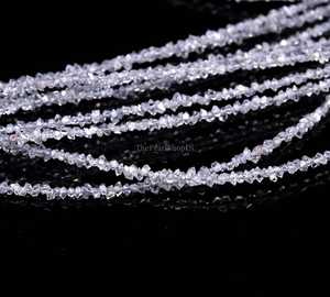 Cuentas de diamante Herkimer de lavanda, cuentas de piedras preciosas naturales sin cortar, cuentas de diamante Herkimer crudas pequeñas de 2-3 mm para la fabricación de joyas - Product Image 3