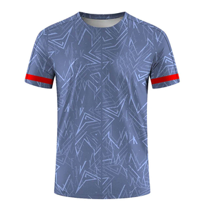 Camisetas Deportivas Casuales de Manga Corta para Hombre, Tejidas con Cuentas, de Secado Rápido, de Spandex/Poliéster, con Logotipo Personalizado, Impresión Digital Personalizada - Product Image 1
