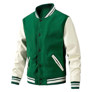 Hot Selling Custom Men's Fleece <b>Winter</b> <b>Leather</b> <b>Jacket</b> Cool Style Baseball Bomber <b>Jackets</b> - Product Image 1