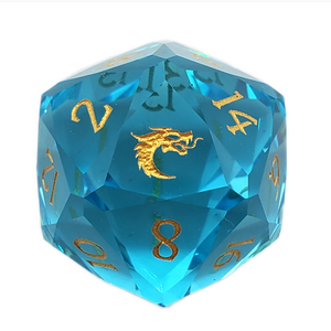 High quality stone <b>dice</b> crystal Aqua Glass crystal reiki healing gemstones Engraved custom <b>dice</b> set Vikings - Product Image 2