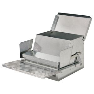 Mangeoire pour animaux avec une capacité de 5 kg, mangeoire en métal résistante aux intempéries pour poulets, fabriquée en acier galvanisé et en PVC - Product Image 1