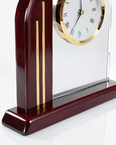 Modern Design Exquisite Acrylic Bronze Crystal Trophy Polished Small Clock Custom Engraving Durable Recyclable - Product Image 2