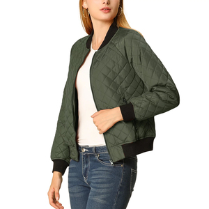 Blouson bomber à capuche pour femme, style streetwear décontracté, fermeture éclair, logo personnalisé, OEM ODM, vente en gros, usine - Product Image 2