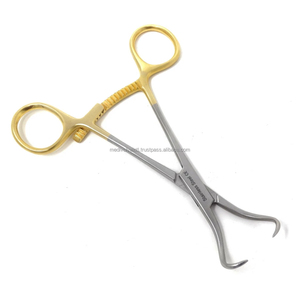 Pinzas de reducción ósea de grado médico de 5.5 pulgadas con puntas curvas y puntiagudas, instrumento quirúrgico ortopédico de acero inoxidable duradero con certificación CE ISO - Product Image 4